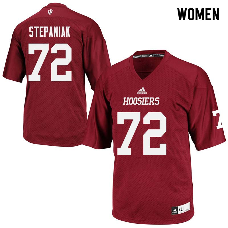 Women #72 Simon Stepaniak Indiana Hoosiers College Football Jerseys Sale-Crimson